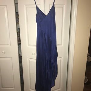 Blue slip dress